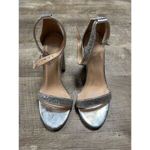 Lulus Silver Sparkly Heels Size 7